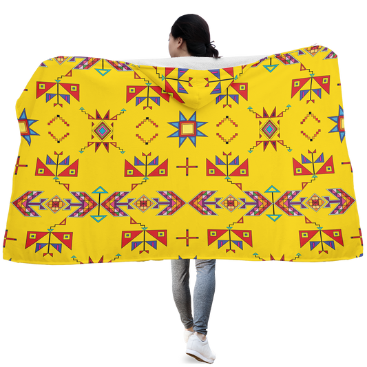 Scattered Generations Maize Hooded Blanket