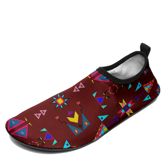 Enemy Territory Maroon Kid's Sockamoccs Slip On Shoes