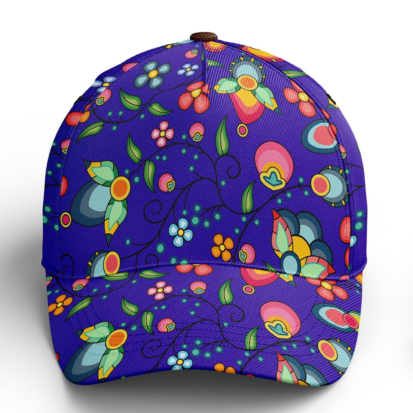 Floral Bounty Blue Snapback Hat