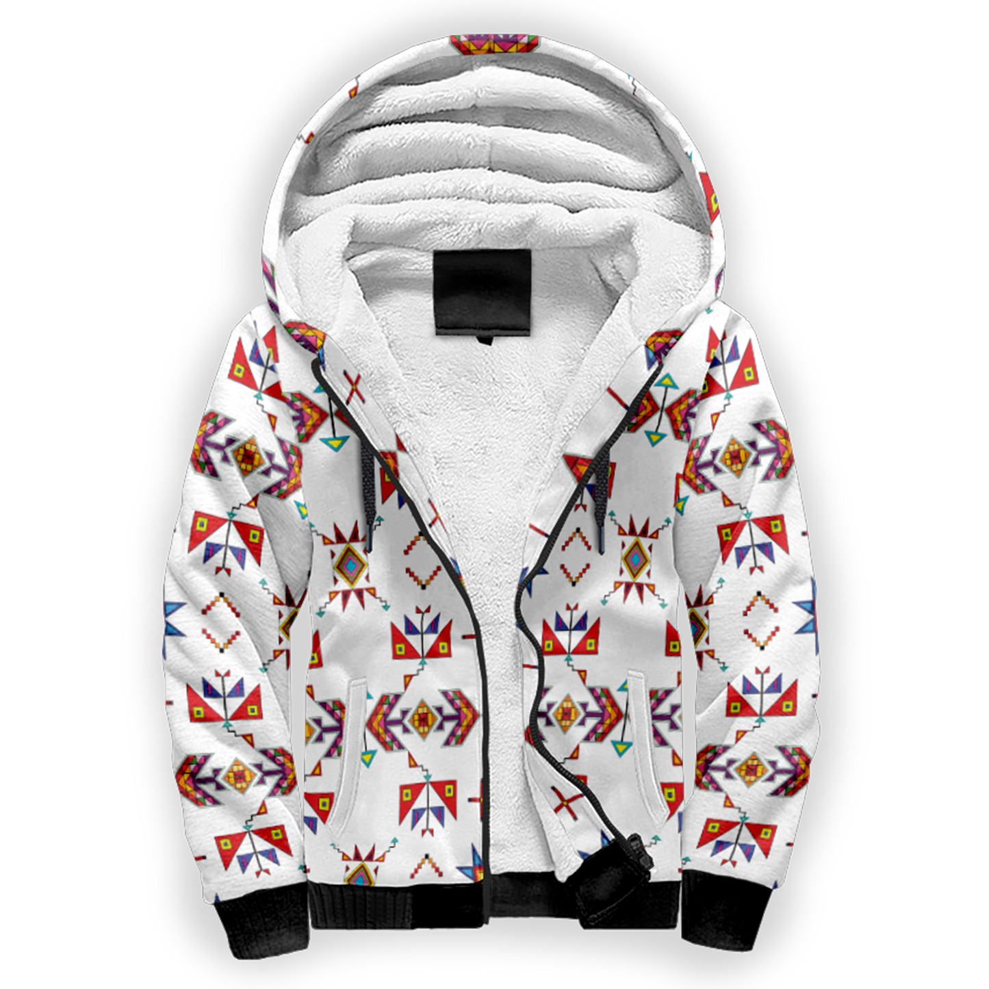 Scattered Generations White Sherpa Hoodie