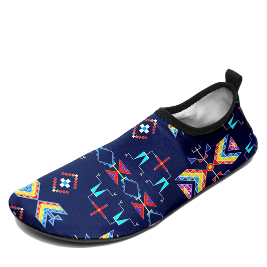 Rainy Chief Rainbow Night Lake Kid's Sockamoccs Slip On Shoes