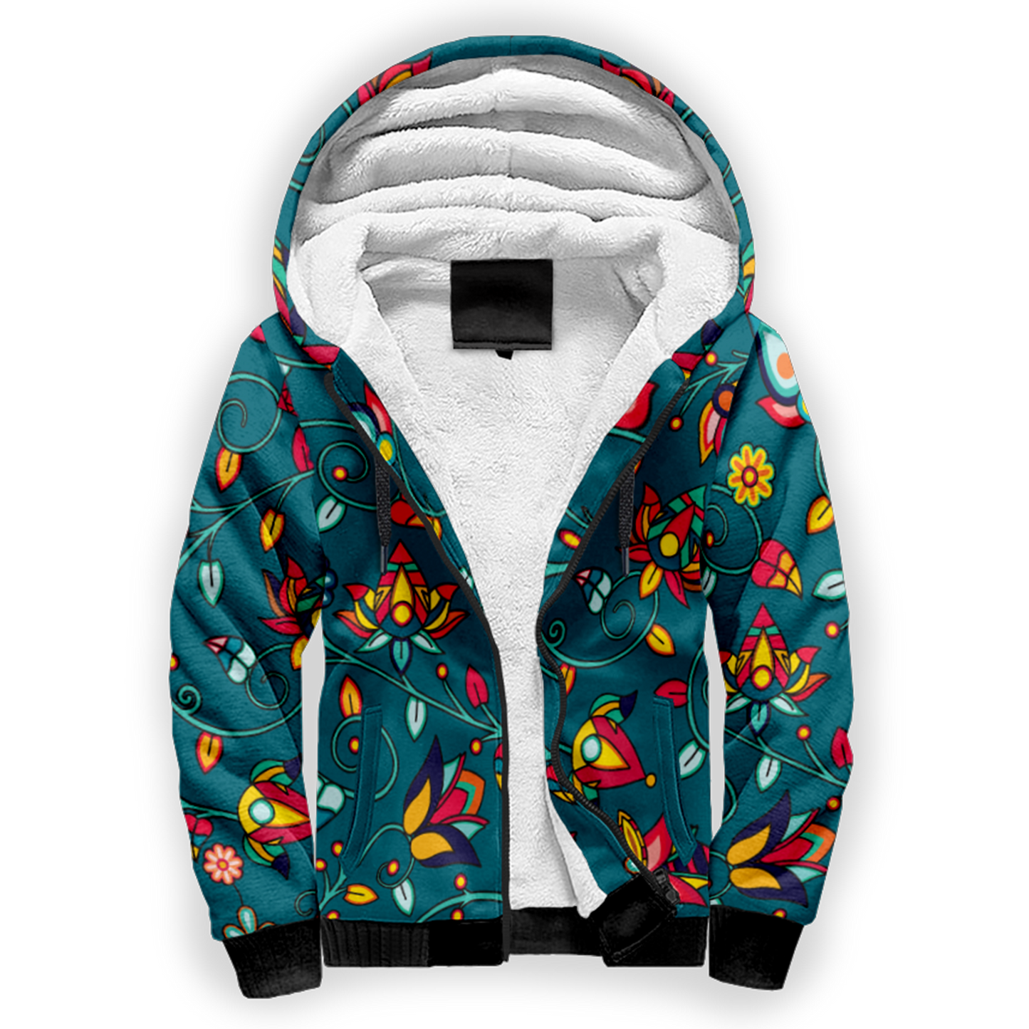 Thorny Path Teal Sherpa Hoodie