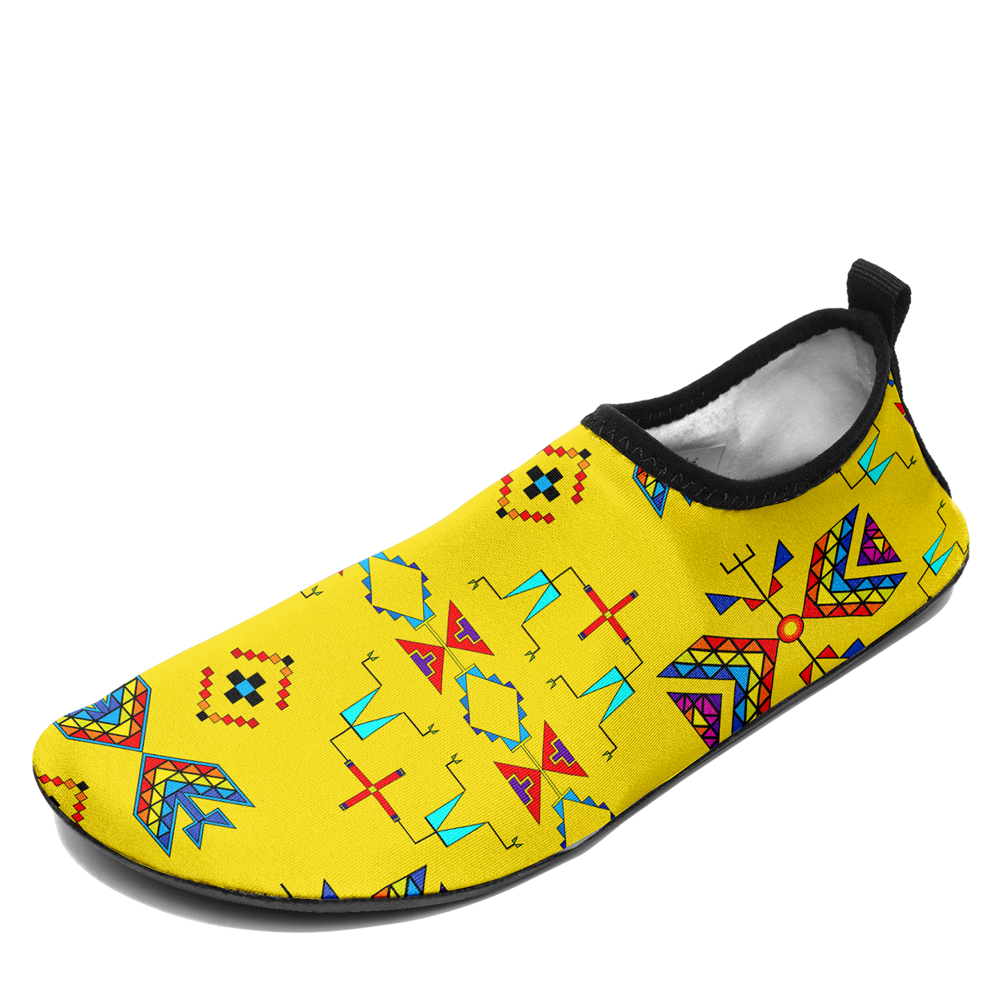 Rainy Chief Rainbow Yellow Kid's Sockamoccs Slip On Shoes