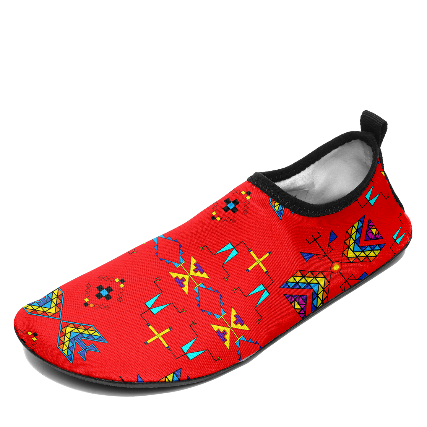 Rainy Chief Rainbow Red Kid's Sockamoccs Slip On Shoes