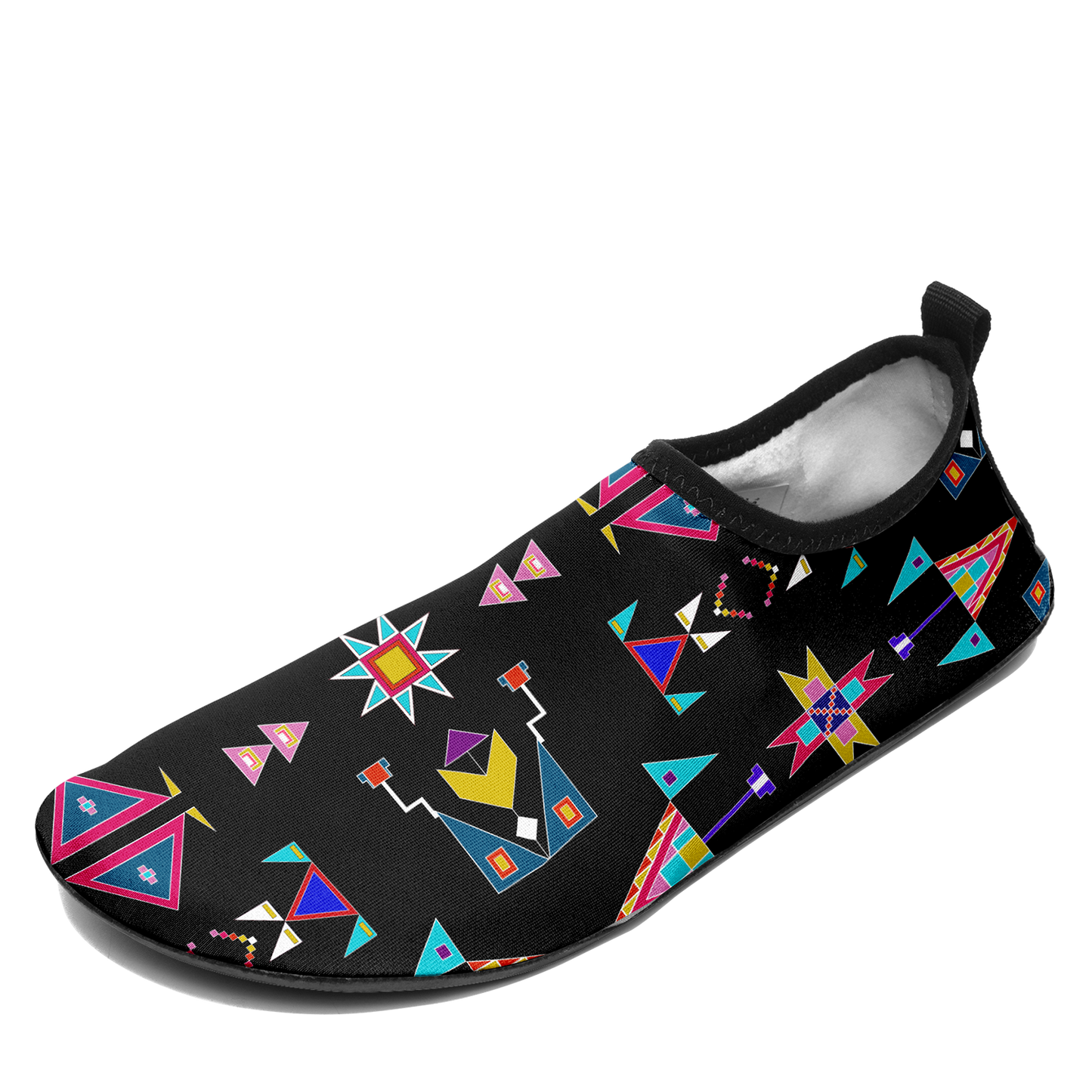 Enemy Territory Black Kid's Sockamoccs Slip On Shoes