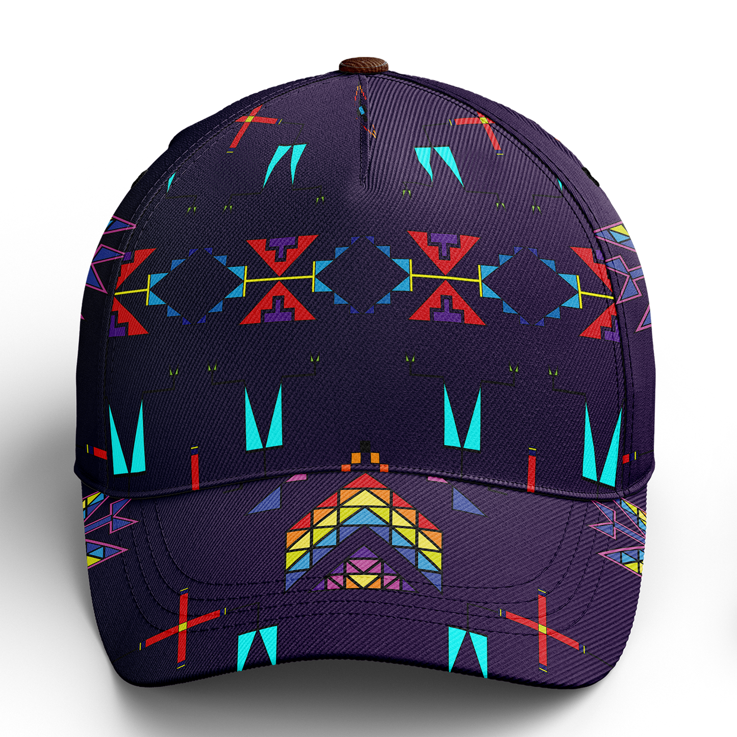 Rainy Chief Rainbow Dark Purple Snapback Hat