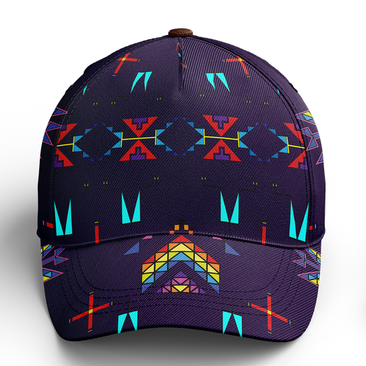 Rainy Chief Rainbow Dark Purple Snapback Hat