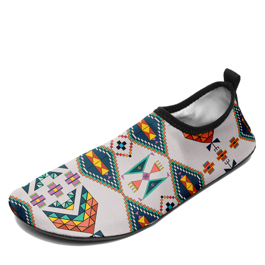 Travois Tipi Light Grey Kid's Sockamoccs Slip On Shoes