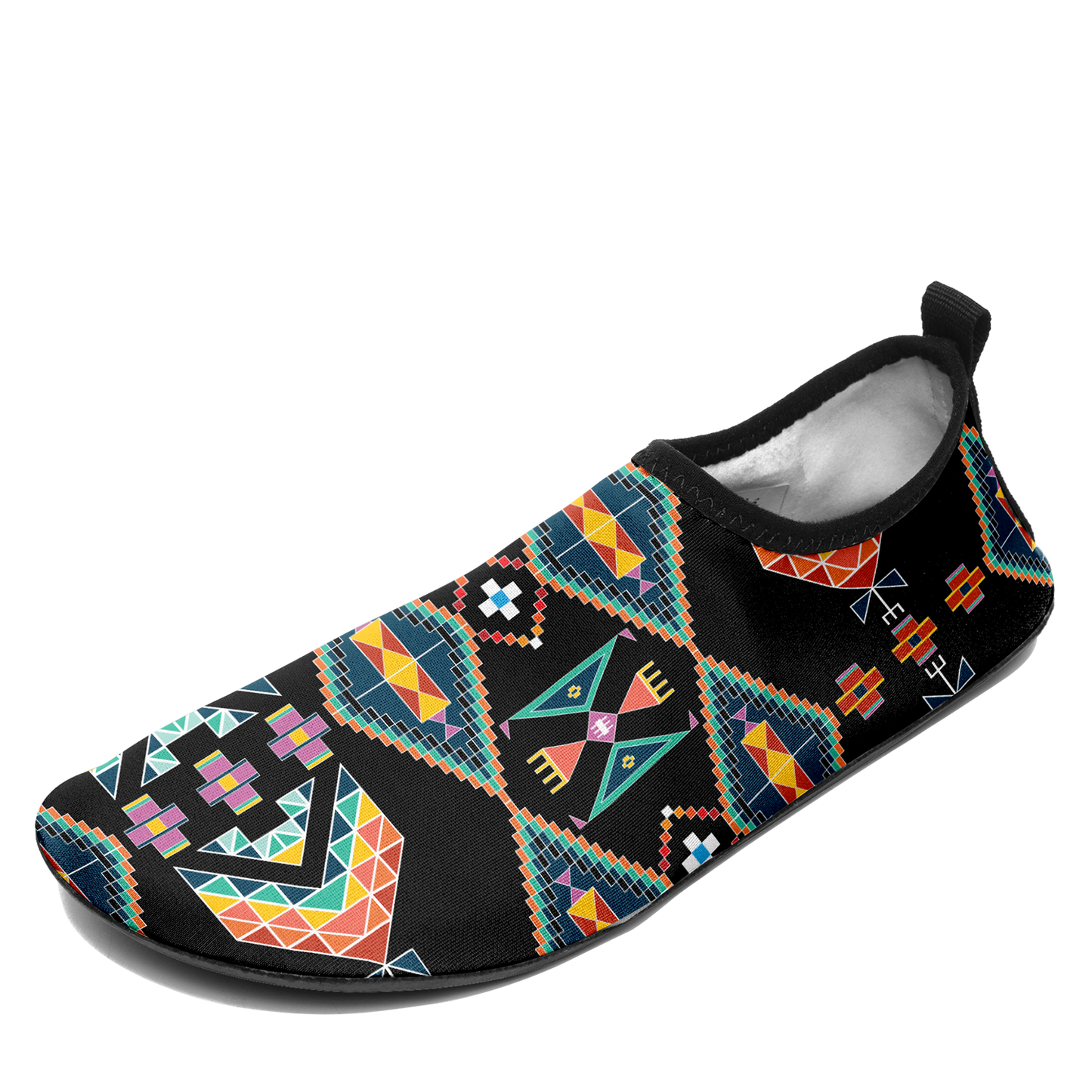 Travois Tipi Black Kid's Sockamoccs Slip On Shoes