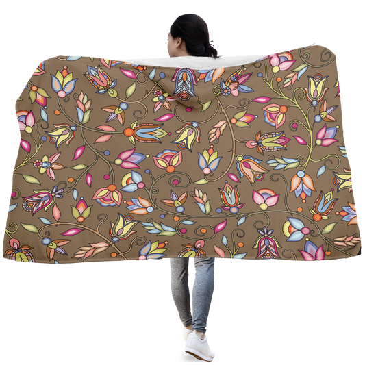 Buffalo Bloom Earth Song Hooded Blanket