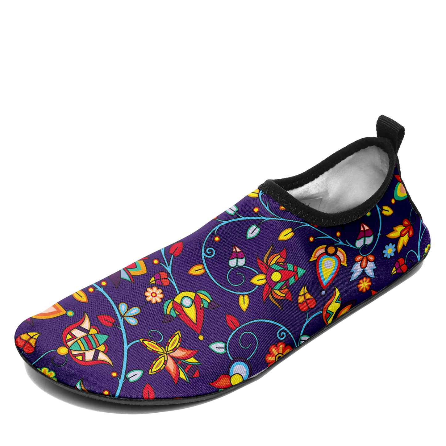 Thorny Path Blue Kid's Sockamoccs Slip On Shoes