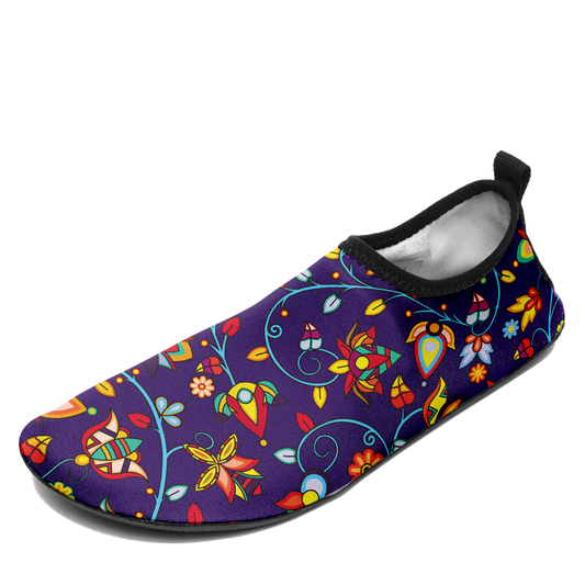 Thorny Path Blue Kid's Sockamoccs Slip On Shoes