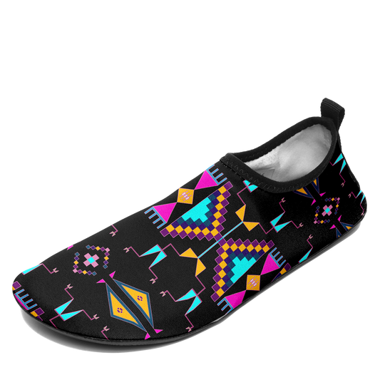 Rite of Passage Black Kid's Sockamoccs Slip On Shoes