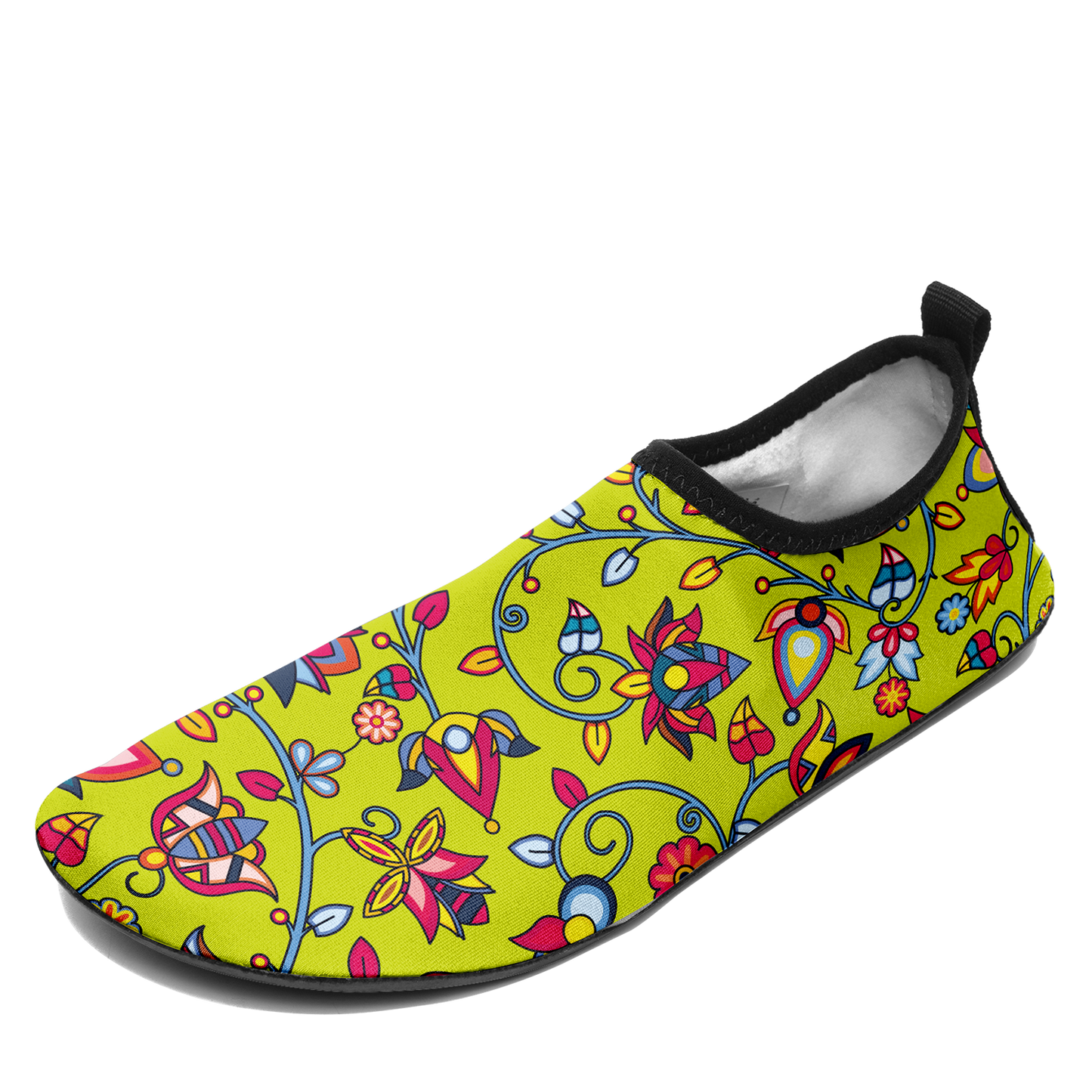 Thorny Path Yellow Kid's Sockamoccs Slip On Shoes