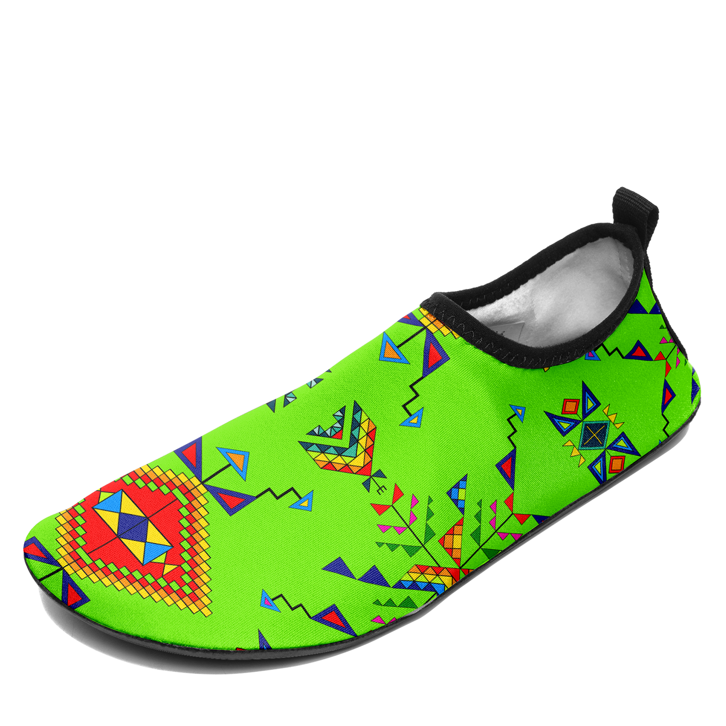 Buffalo Jump Neon Green Kid's Sockamoccs Slip On Shoes