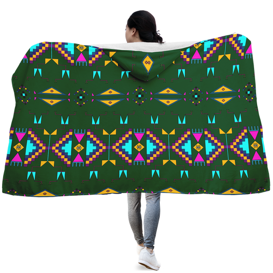 Rite of Passage Squash Leaf Hooded Blanket