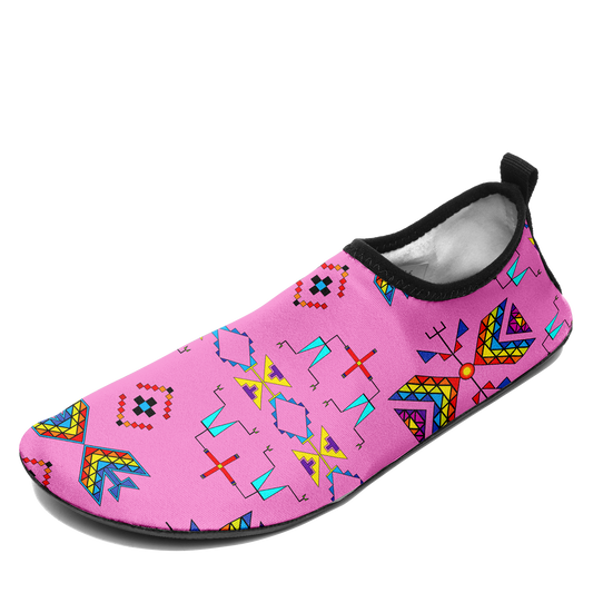 Rainy Chief Rainbow Blush Kid's Sockamoccs Slip On Shoes