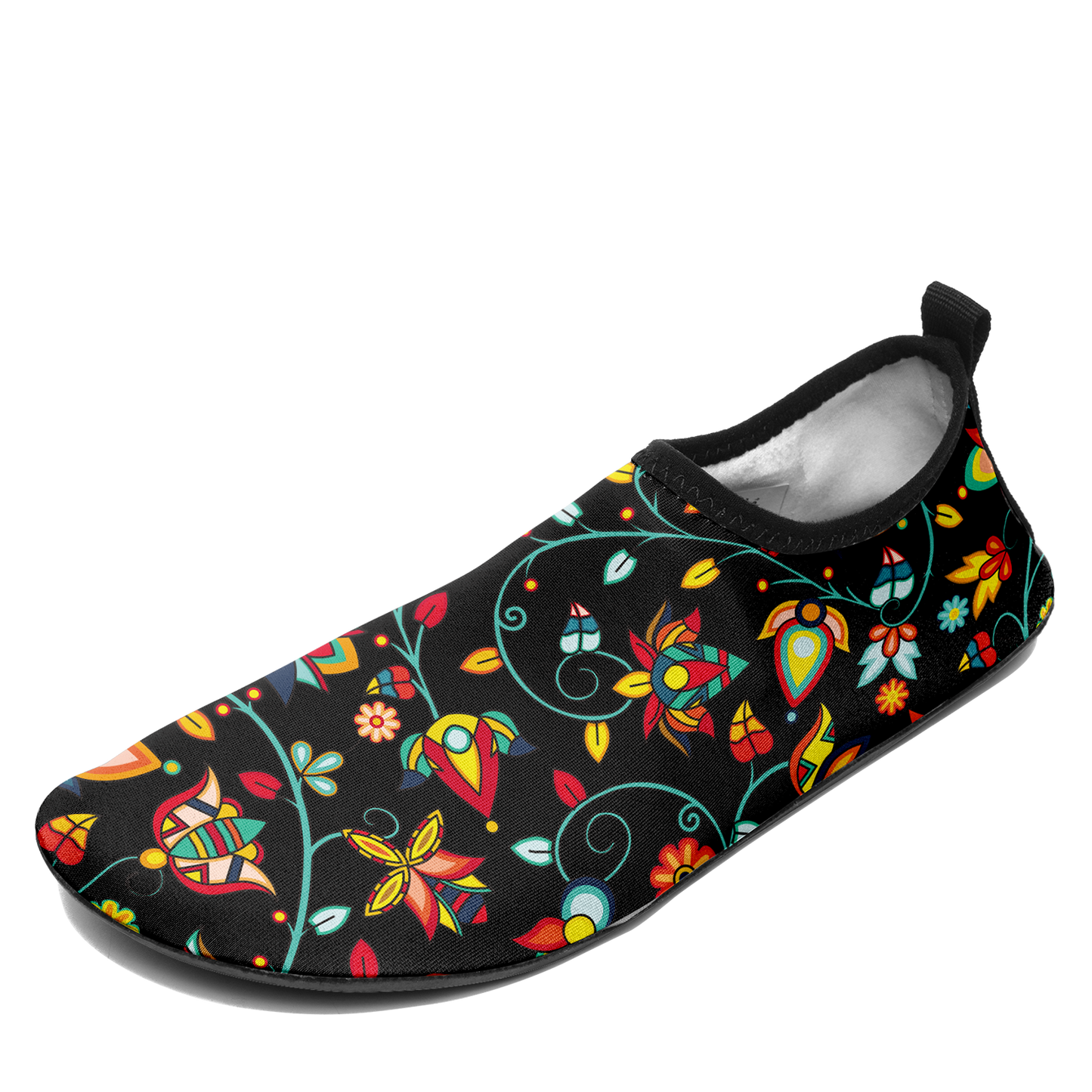 Thorny Path Black Kid's Sockamoccs Slip On Shoes