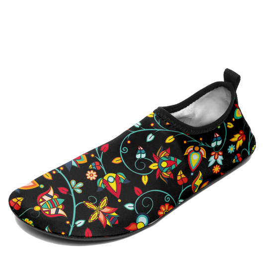 Thorny Path Black Kid's Sockamoccs Slip On Shoes