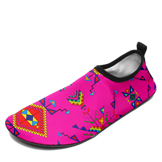 Buffalo Jump Pink Kid's Sockamoccs Slip On Shoes