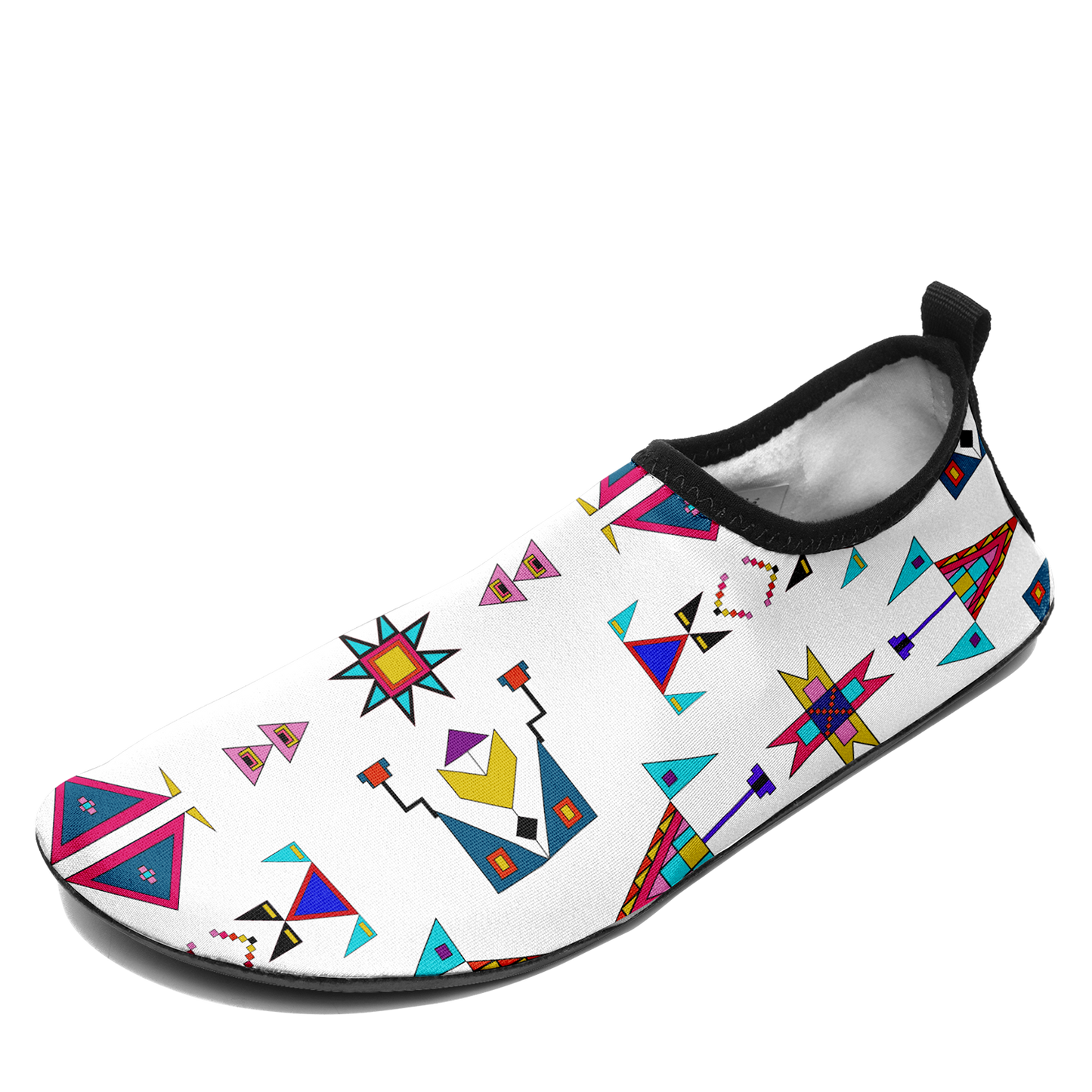 Enemy Territory White Kid's Sockamoccs Slip On Shoes