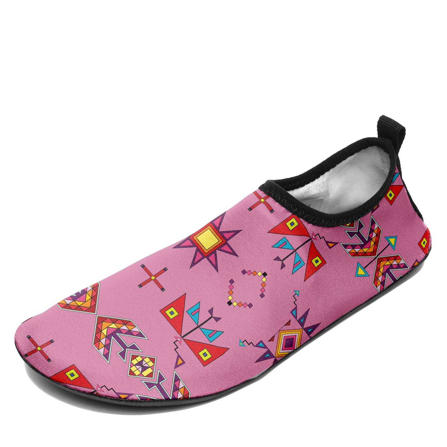 Scattered Generations Pink Kid's Sockamoccs Slip On Shoes