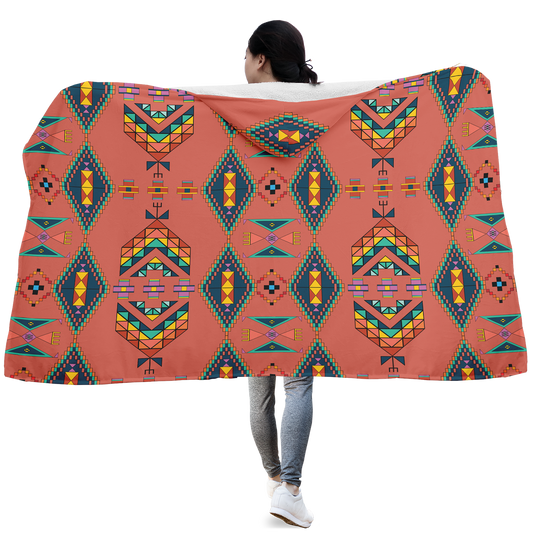 Travois Tipi Canyon Earth Hooded Blanket