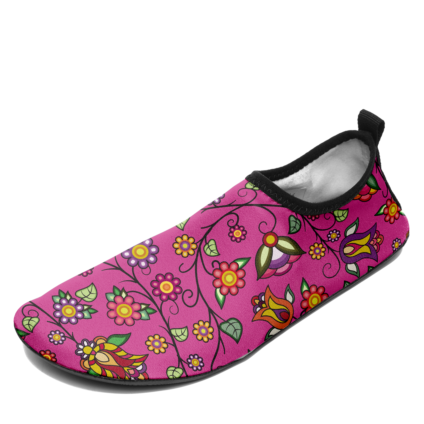 Heartbeat Petals Pink Kid's Sockamoccs Slip On Shoes