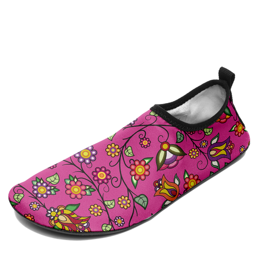 Heartbeat Petals Pink Kid's Sockamoccs Slip On Shoes