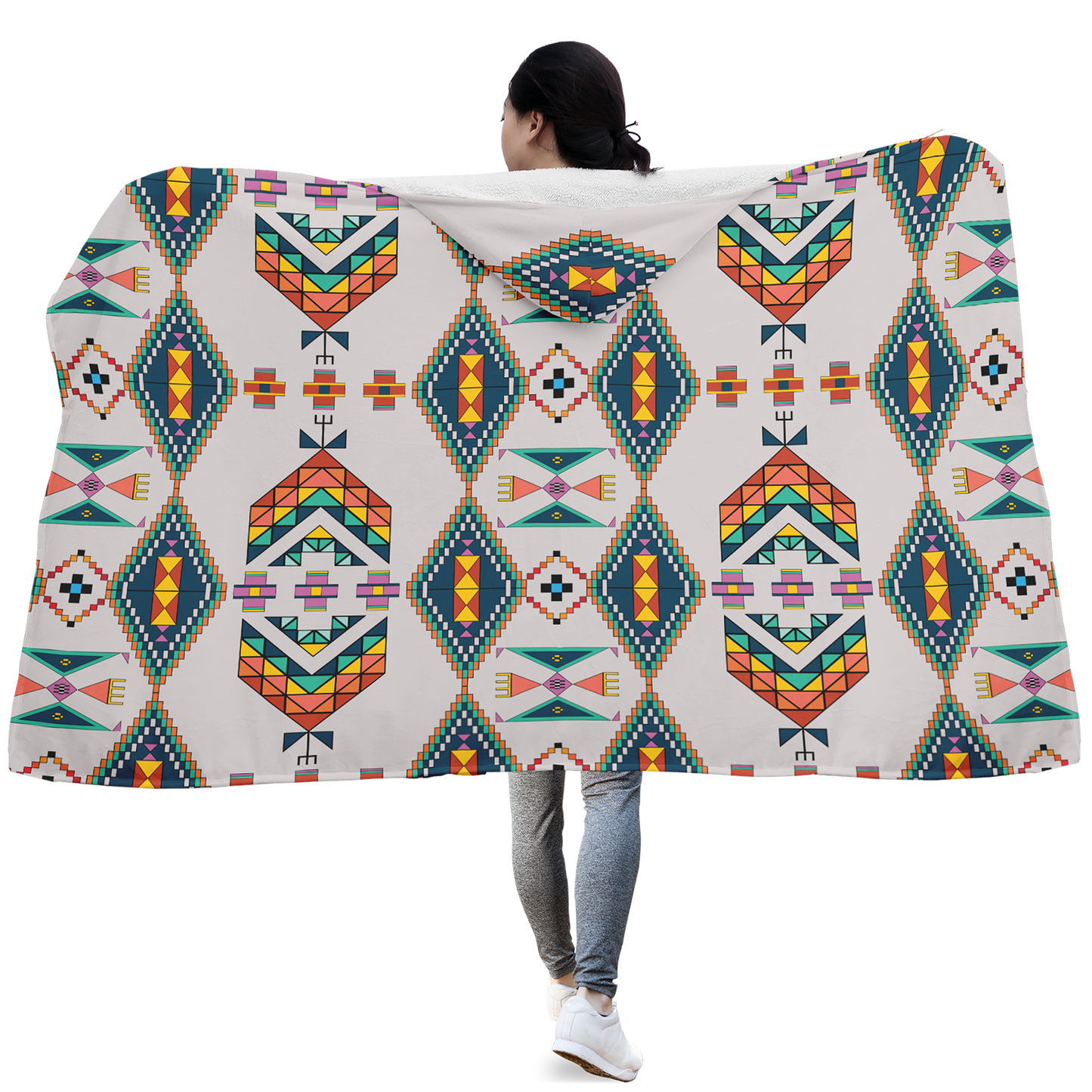 Travois Tipi Grey Hooded Blanket