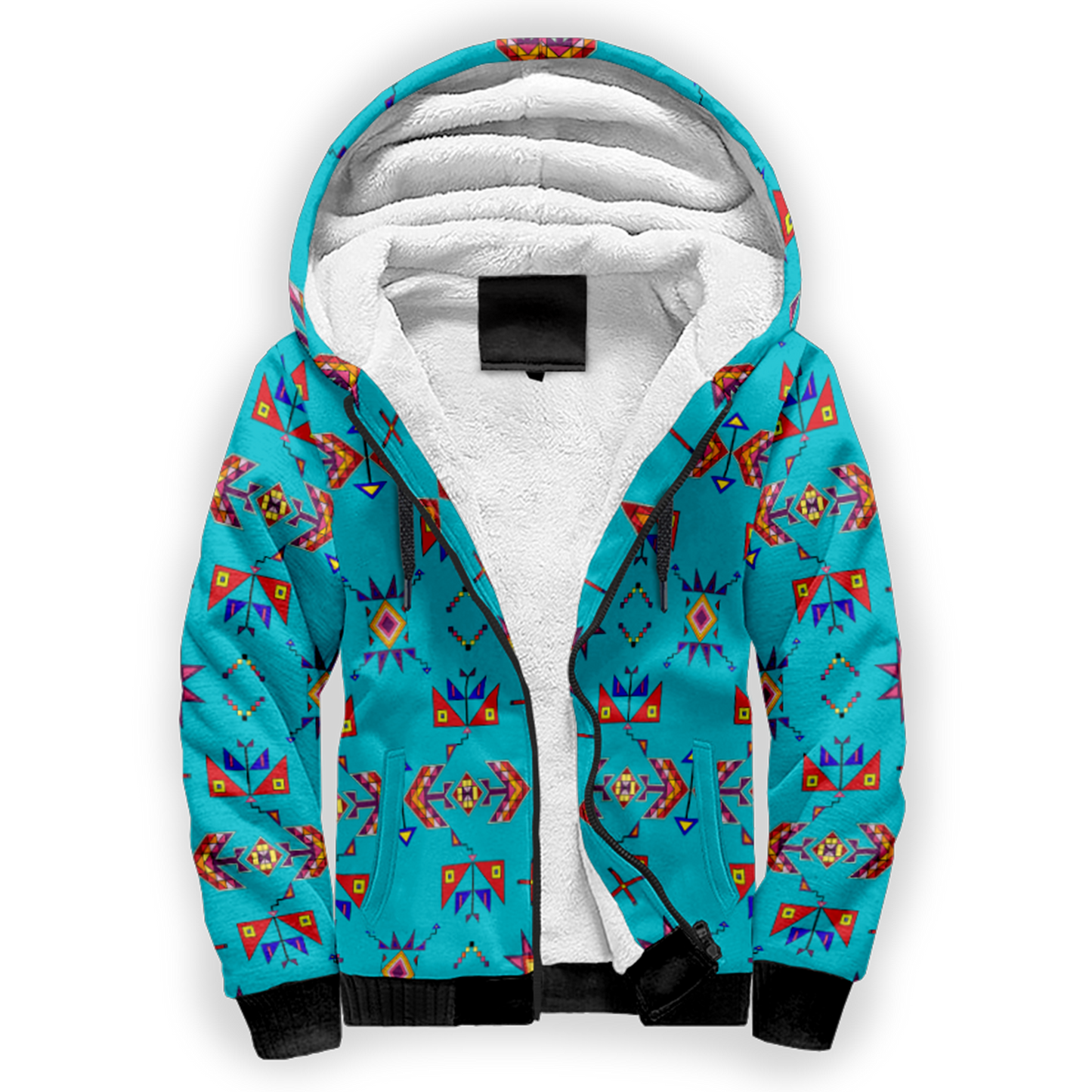 Scattered Generations Turquoise Sherpa Hoodie