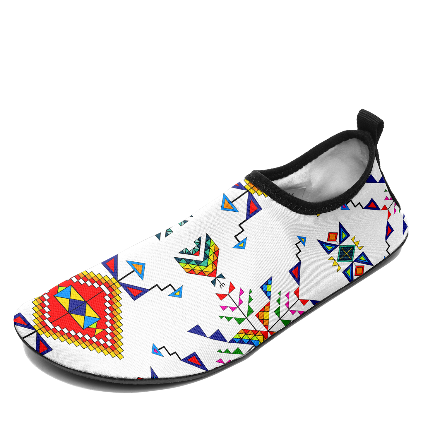 Buffalo Jump White Kid's Sockamoccs Slip On Shoes