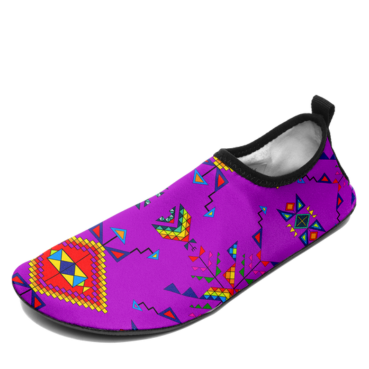 Buffalo Jump Purple Kid's Sockamoccs Slip On Shoes