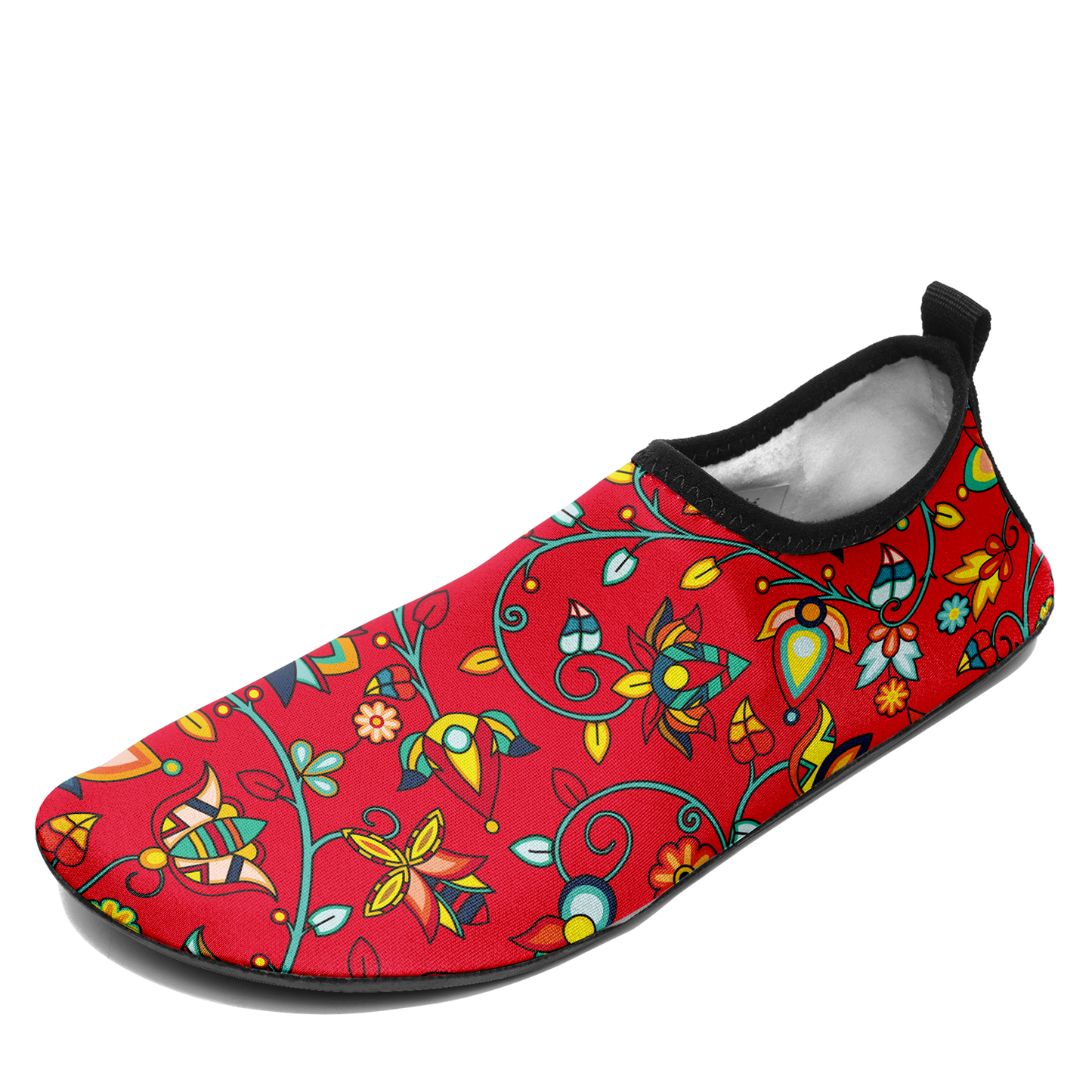 Thorny Path Red Kid's Sockamoccs Slip On Shoes