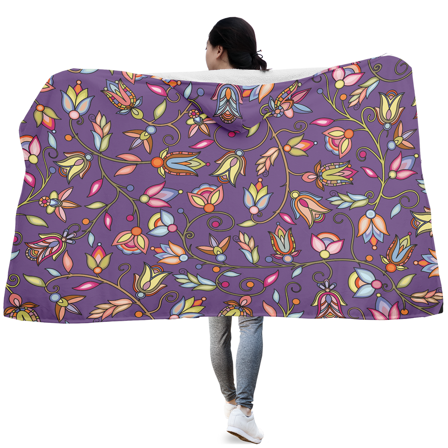 Buffalo Bloom Nightcloud Hooded Blanket