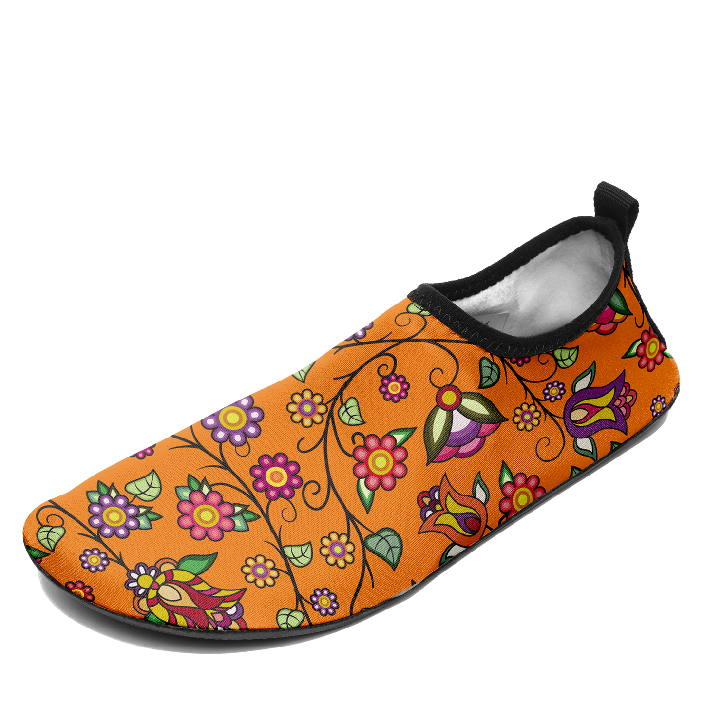 Heartbeat Petals ECM Orange Kid's Sockamoccs Slip On Shoes