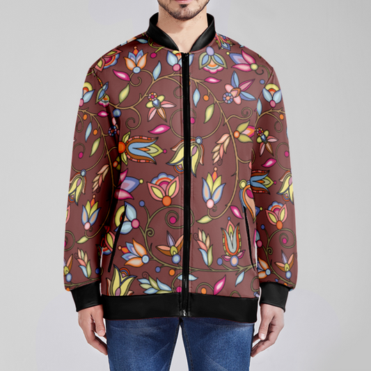 Buffalo Bloom Clay Zippered Collared Lightweight Jacket