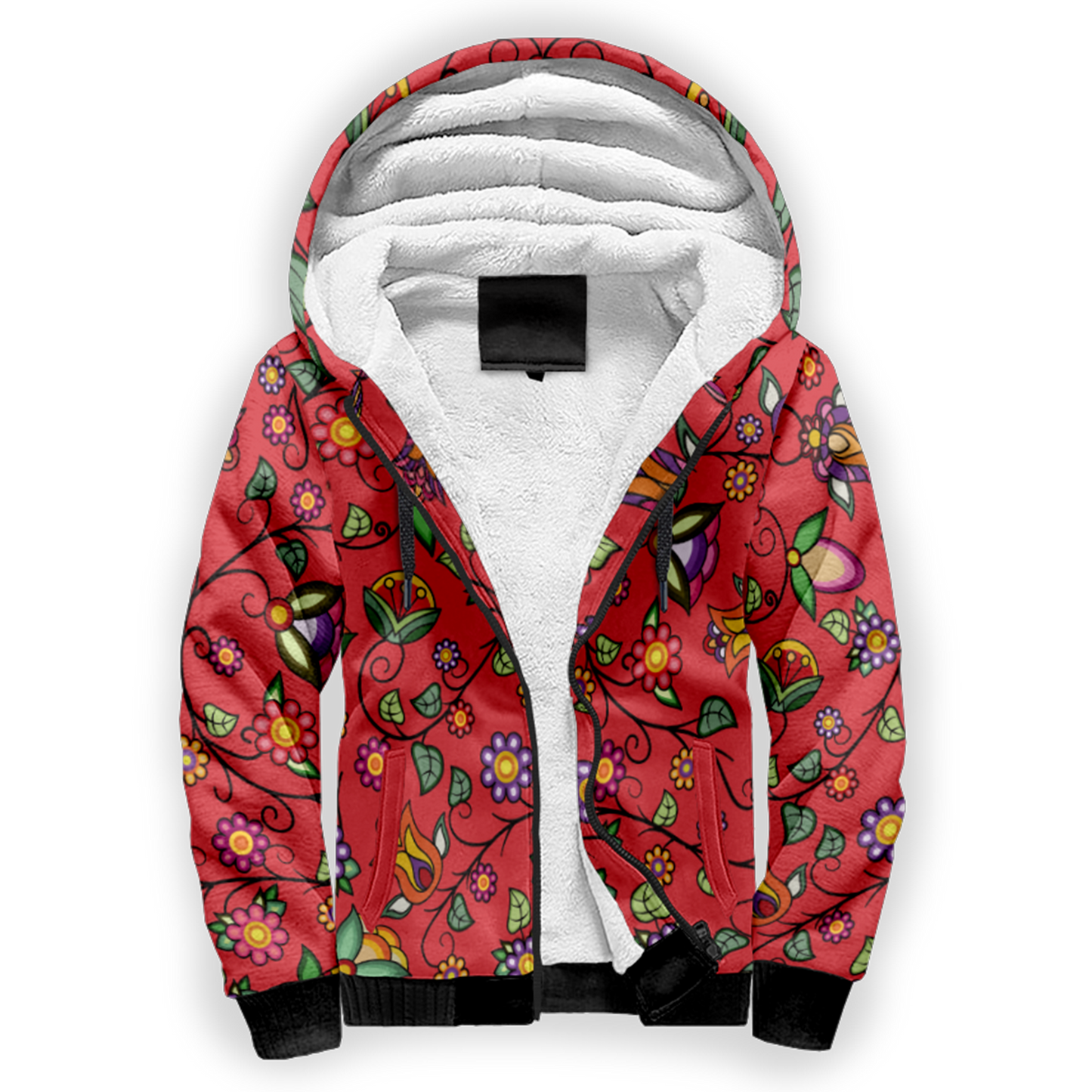 Heartbeat Petals Red Sherpa Hoodie