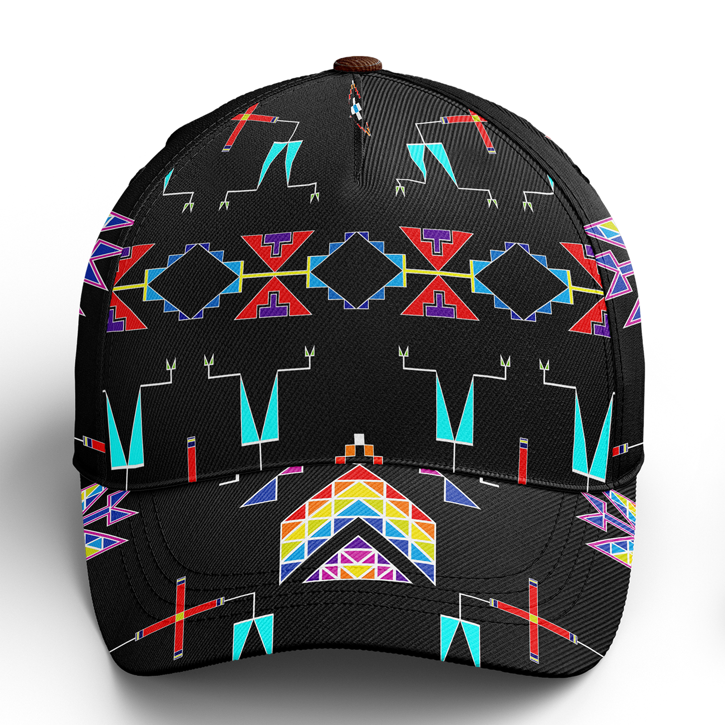 Rainy Chief Rainbow Black Snapback Hat