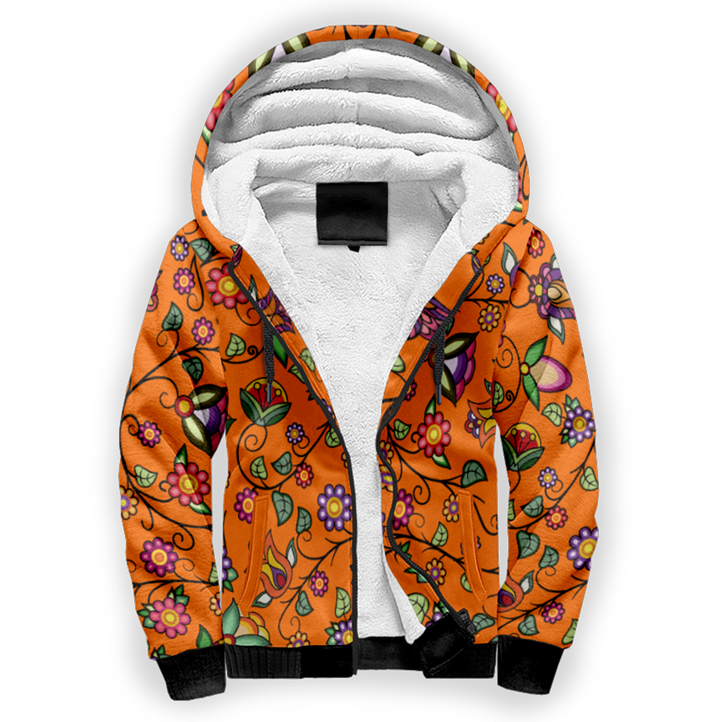 Heartbeat Petals ECM Orange Sherpa Hoodie