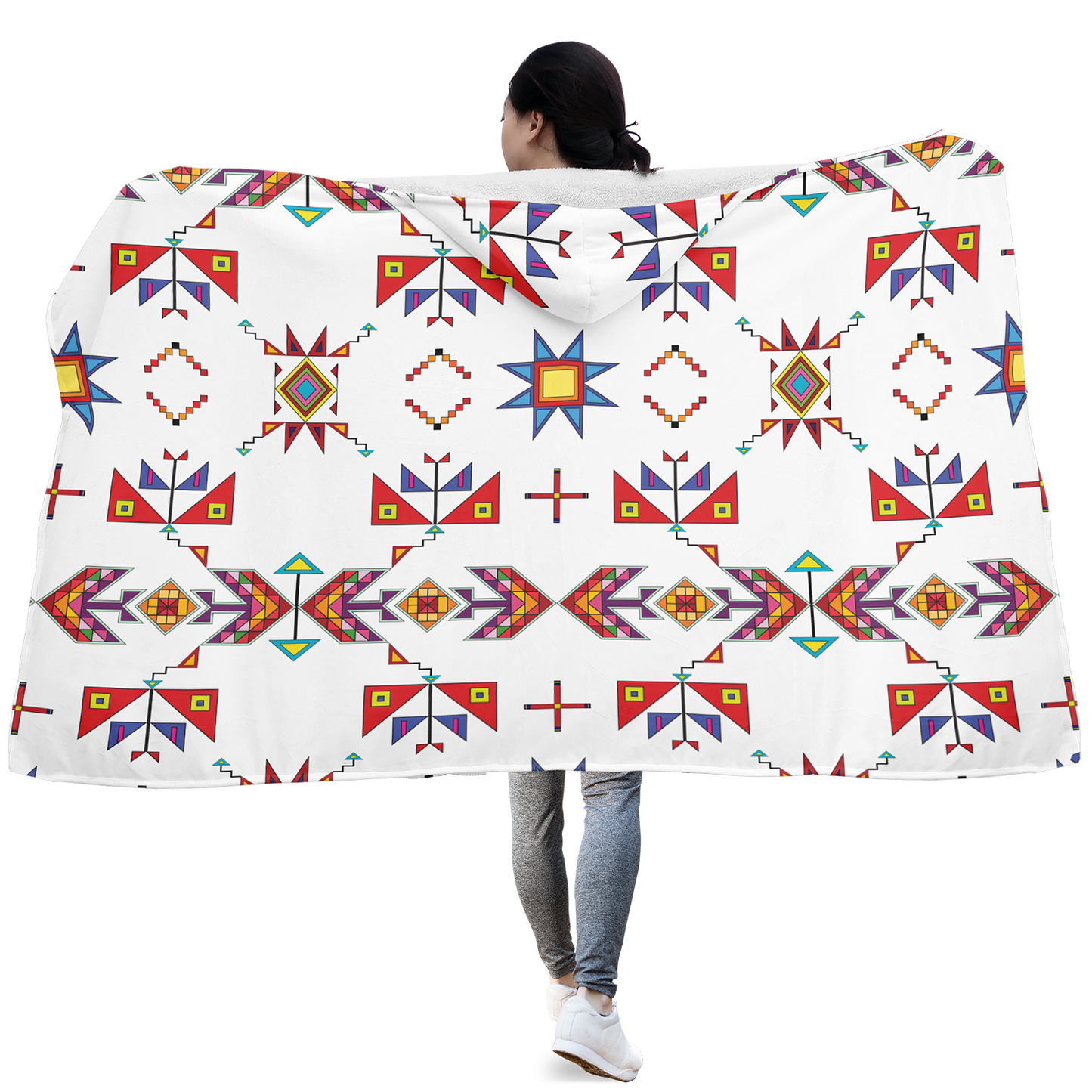 Scattered Generations White Hooded Blanket