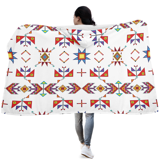 Scattered Generations White Hooded Blanket