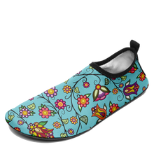 Load image into Gallery viewer, Heartbeat Petals Turquoise Sockamoccs
