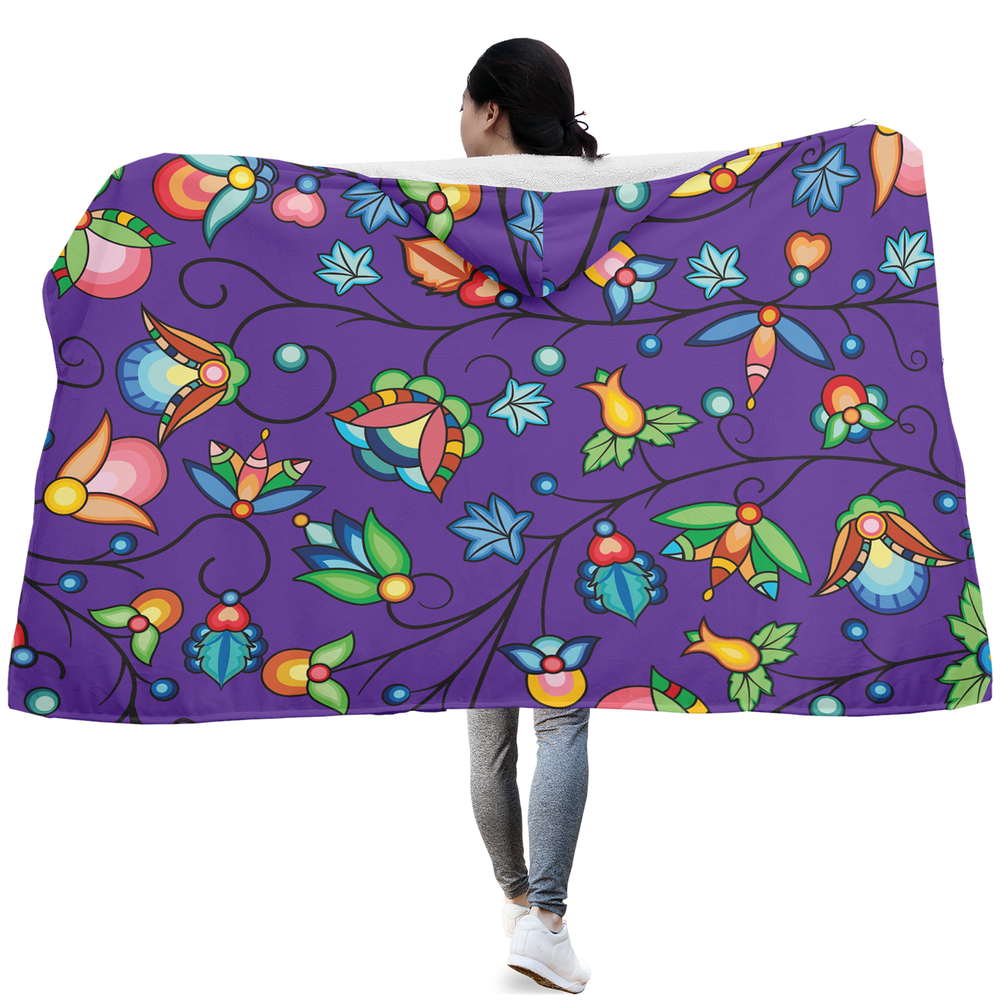 Prairie Plains Spirit Mighnight Purple Hooded Blanket