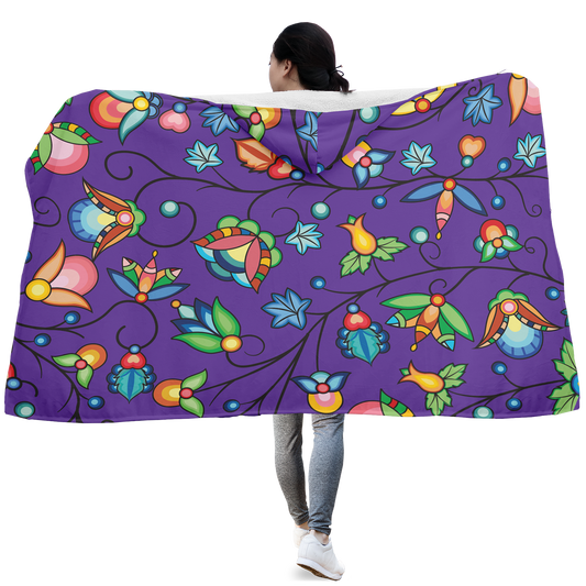 Prairie Plains Spirit Mighnight Purple Hooded Blanket