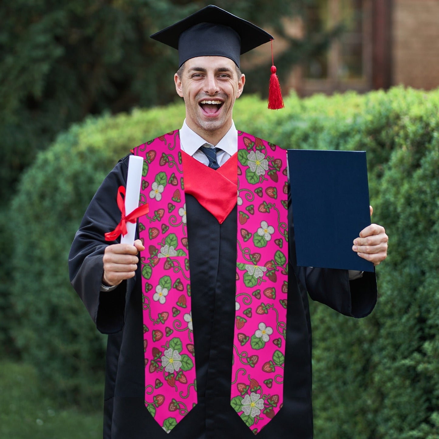 Strawberry Dreams Blush Graduation Stole