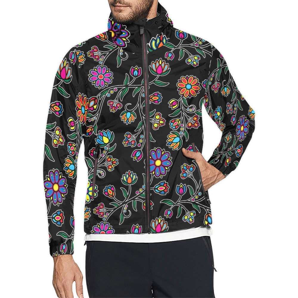 Cosmic Whisper Black Men's Windbreaker