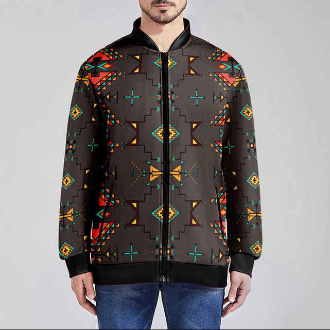Thunder Flight Gray Zippered Collared Lightweight Jacket