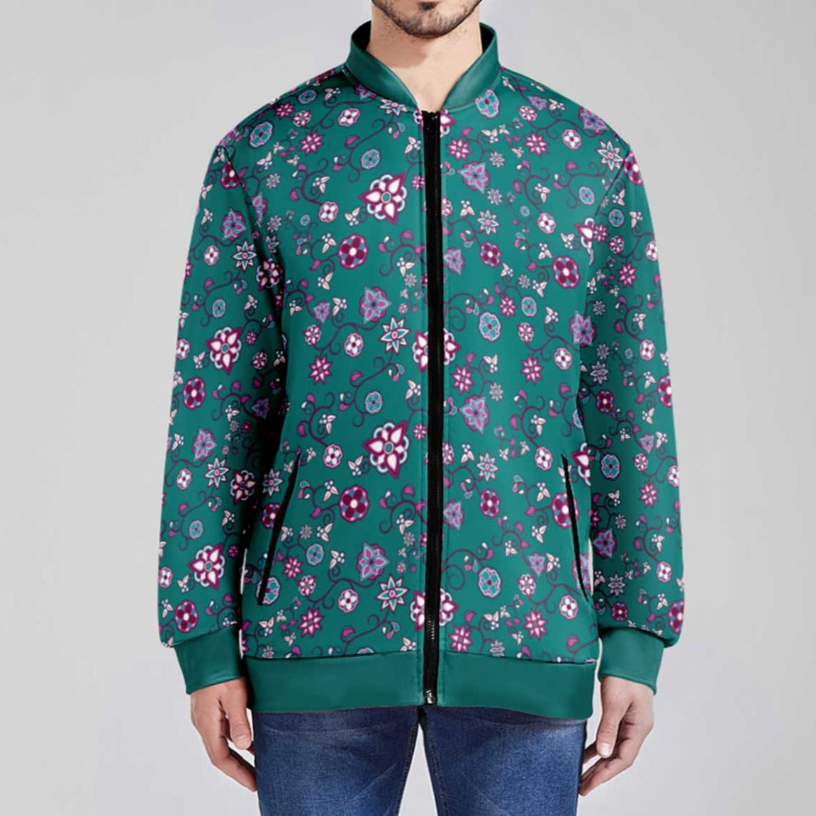 Burgundy Bloom Lightweight Jacket