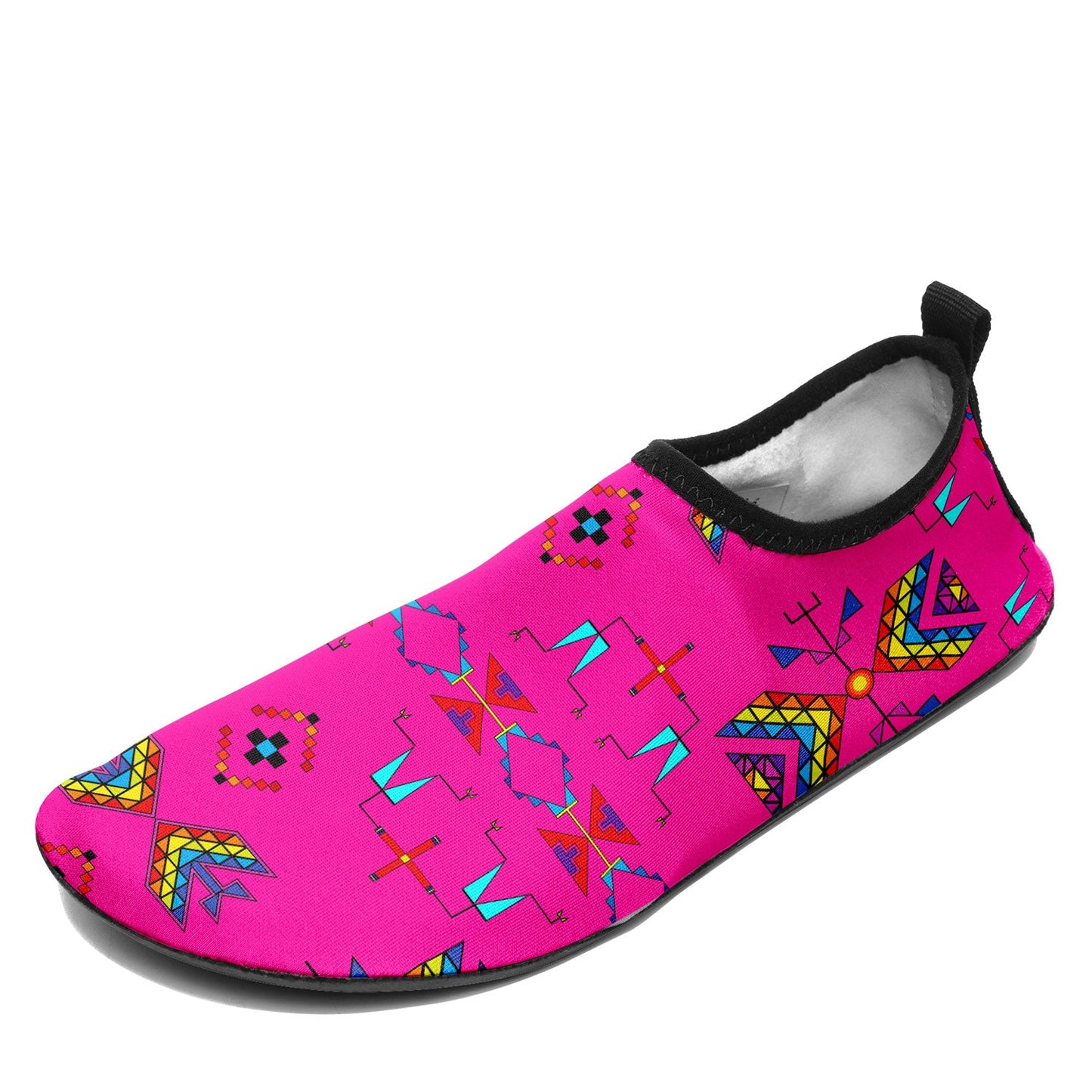 Rainy Chief Rainbow Hot Pink Kid's Sockamoccs Slip On Shoes